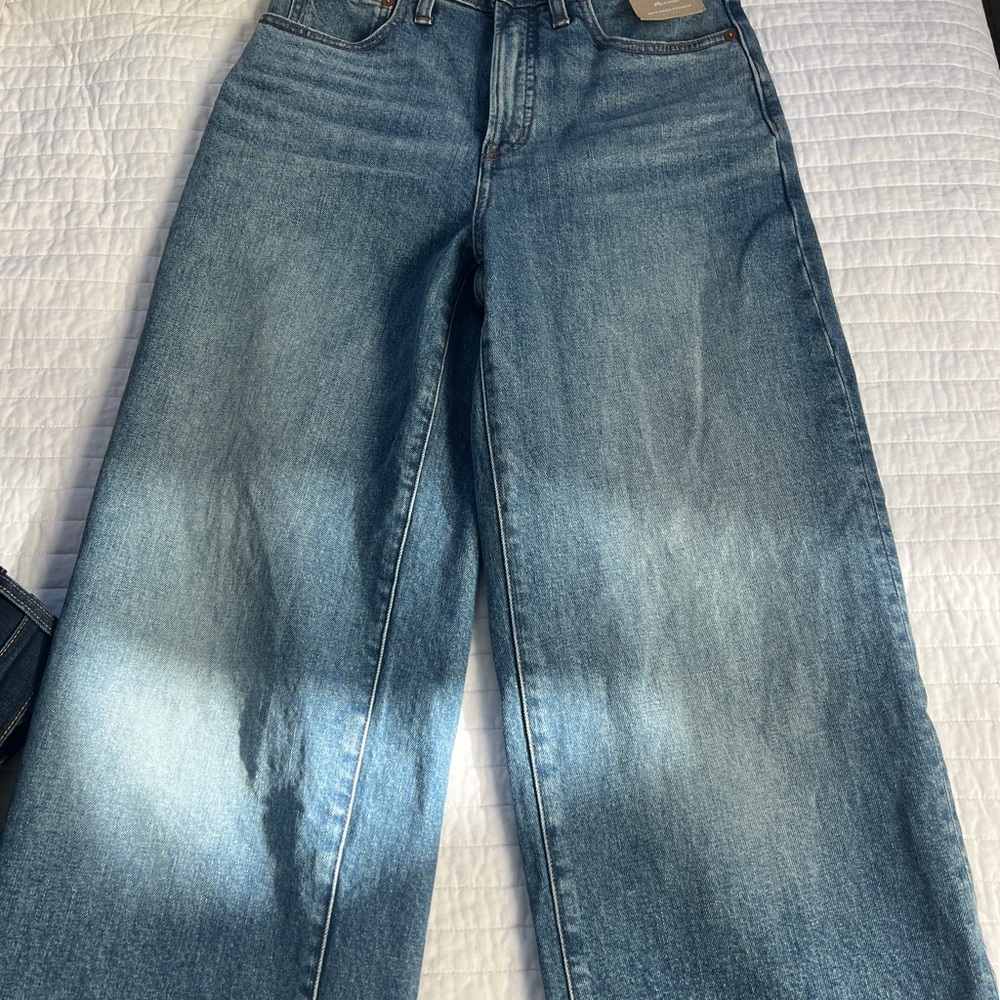 Madewell Blue Wide Leg Jeans